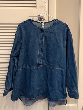 H&M Denim Pullover Top - Blue